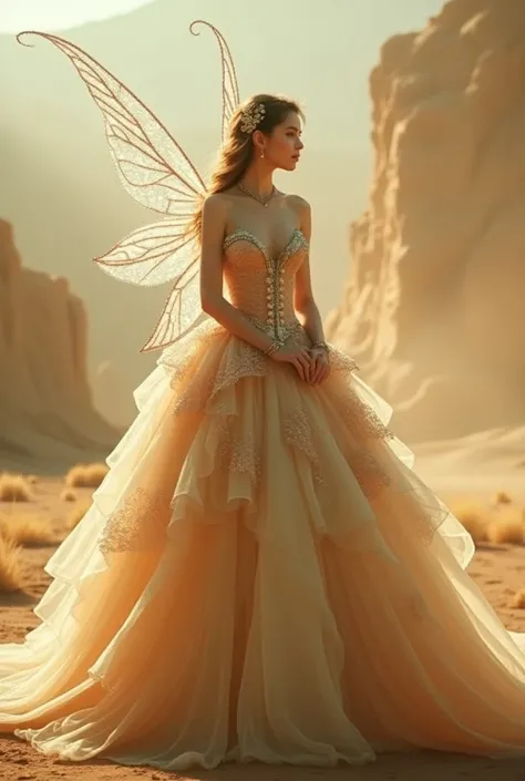 Big ball gown fairy flaunting etheral unique design and colour 🏜️