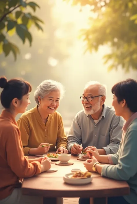  attracts middle-aged and elderly people who havent had ren yet to join our community ， to let middle-aged and elderly people get to know each other and introduce themselves to their ren。This poster 