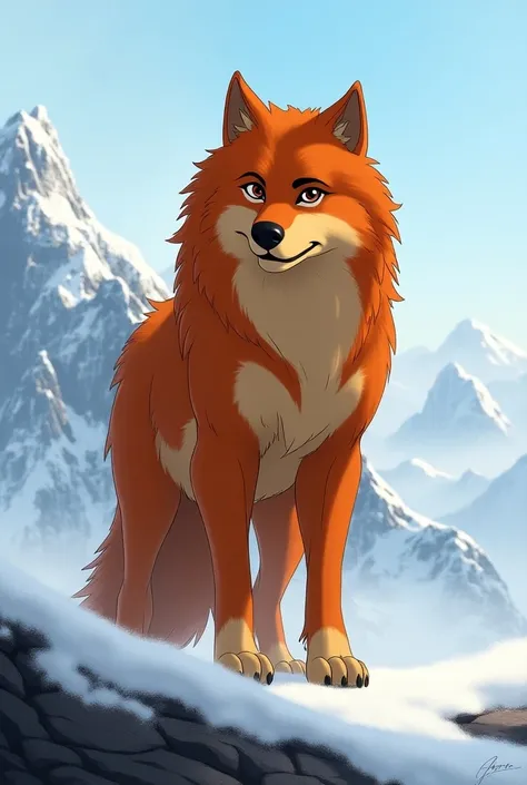 dessine moi Kodiak le fils de Balto du film danimation du même nom. Il doit être adulte avec le pelage rouge