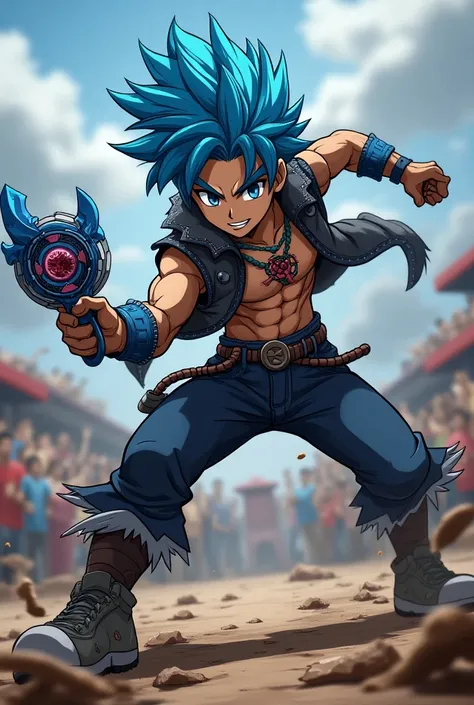 A blader that looks like Toby in the beyblade metal style 