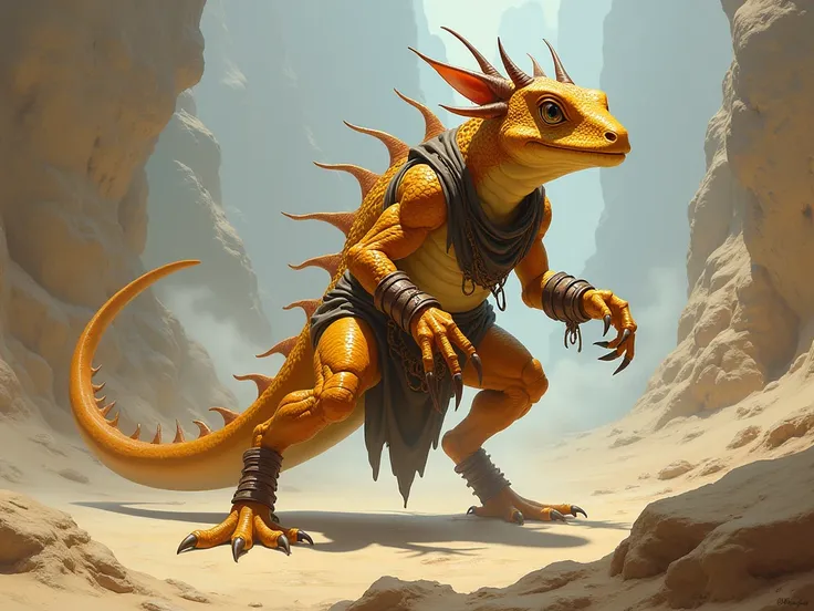 Anthropomorphic humanoid sand lizard, Fantasy, Wizards of the Coast LLC