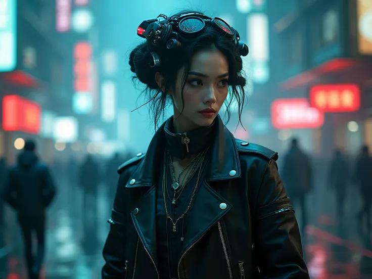 A fashion runway for alien technology , Cyberpunk fashion photography , Inspired by Chinese Xianxia and dark gothic。
(Best quality,4K,8K,A high resolution,Masterpiece:1.2), (Realistic,Photorealistic,photo-realistic:1.37).
