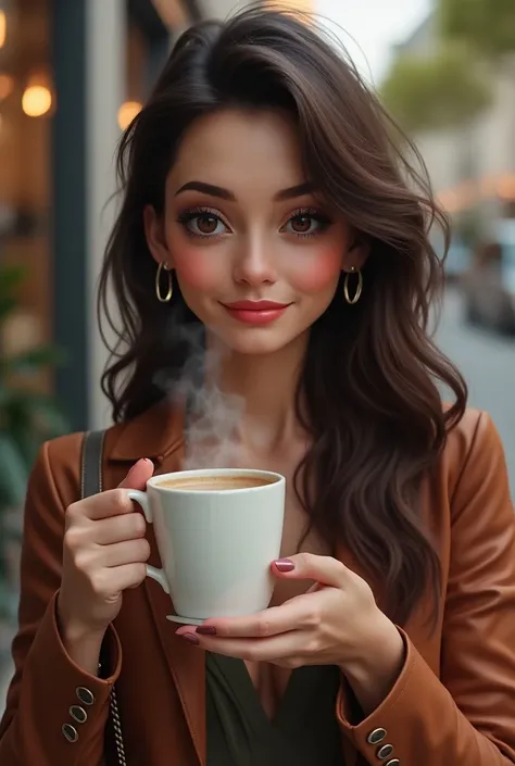 hotgirl holding a coffee