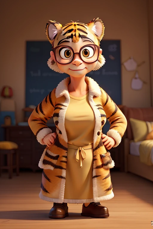 mom with glasses　The tiger is coming



