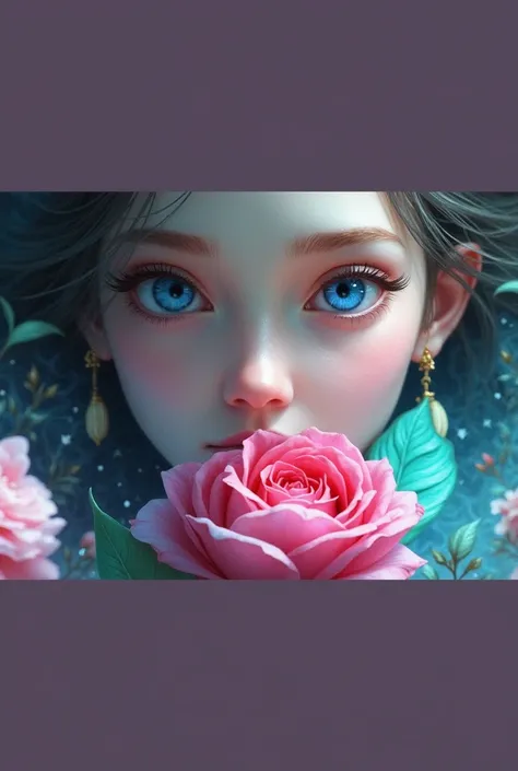 Exquisite details,  surreal atmosphere ,  ethereal beauty,  vibrant colors  ,  soft lighting, fantasy theme , mystical presence, Delicate Foliage ,  a beautiful red rose,  intricate patterns , Dream quality, Captivating gaze,  flat illustration 