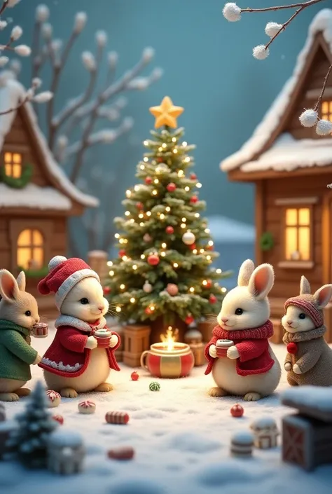 Sylvanian families fête de Noël 