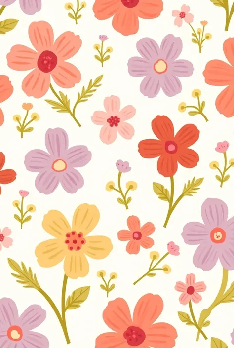 Pattern Light Purple Cute Flower Cartoon Pattern Light Red Orange Yellow Bright For Baby DiaperPattern Cute Flower Cartoon Pattern Light Red Orange Yellow Vivid For Baby Diaper