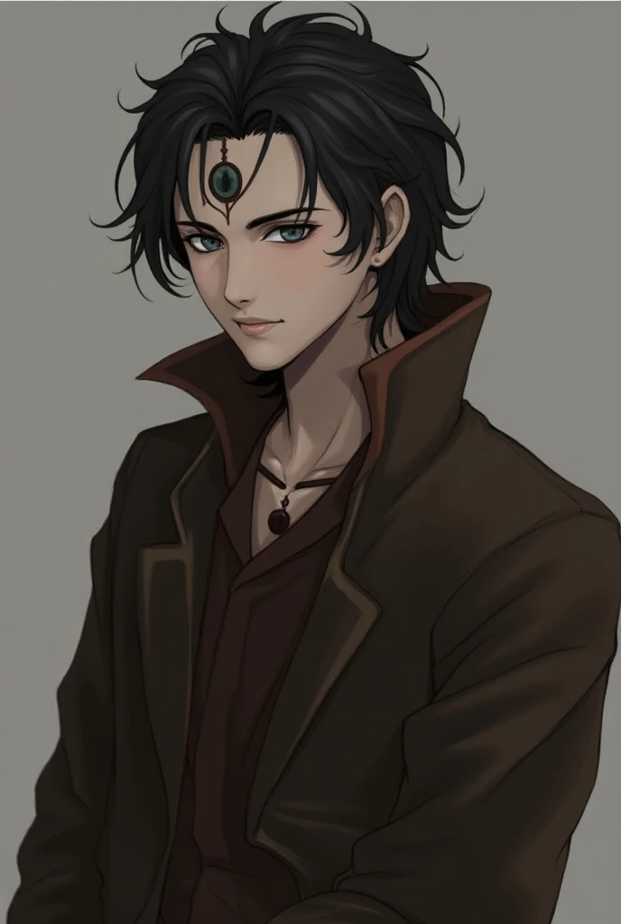  Create an oc vampire according to this information:  Clã Salubri
Aiden Valour
Visual :  Aiden is serene and has an aura of peace ,  with dark hair and a calm appearance.  He wears simple clothes , brown-looking  ,  like a leather or a hat , and has a thir...