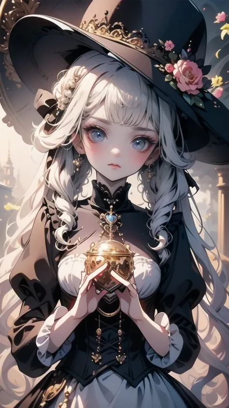 (masterpiece), (Best Quality),  Victorian Girl Illustrations 、Cute girl、anime、 1. **Low Fashion**:  Victorian fashion is characterized by dressy and elegant designs。Ruffles and lace、  Corset  、 Lets incorporate elements such as long dresses 。 2. **Hairstyl...