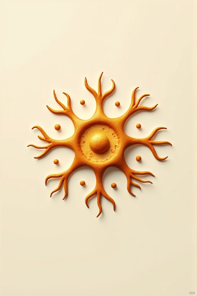 Make me a logo that is a toasted neuron 