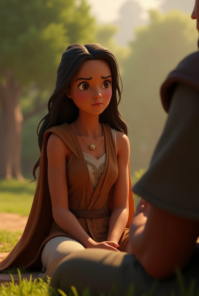  Débora Accepts the Challenge

Image : Débora with a decisive look ,  sitting down and preparing to go to battle alongside Barak.
Description: " Deborah accepted the challenge and decided to go with him , 3d animation, disney pixar.