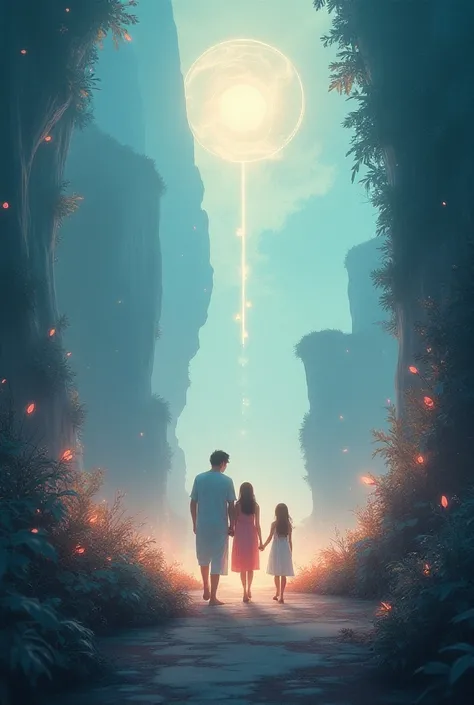 Please draw a dream world where me and my family are together 