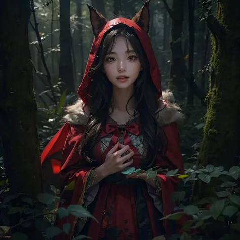 Standing In the forest、Hair flow、 (( Best Quality 、masterpiece、8k、Best Quality、   super high definition  、Award-winning works)、( accurate anatomy:1.1)、(  Look at me and smile :1.1)、Shining fair skin with    super high definition  、 The most detailed face 、...