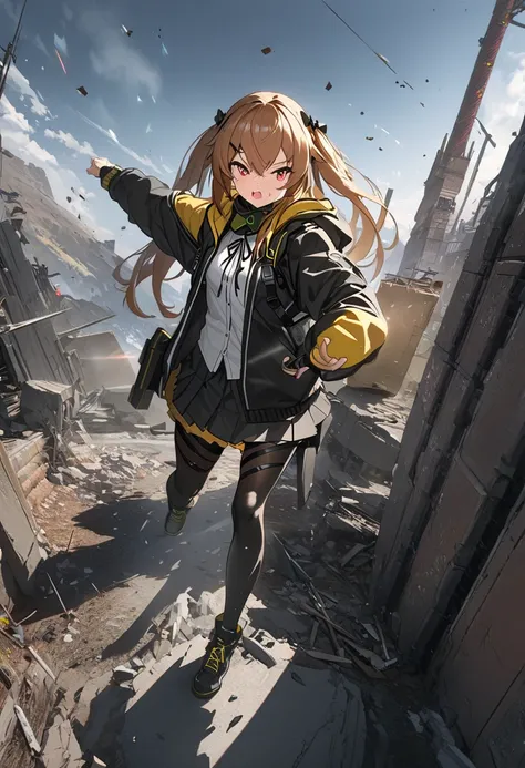 8k,masterpiece,best quality,ultra detailed,break, ump9 (girls frontline) , full body ,
