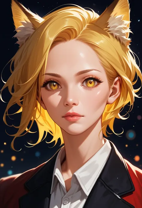 a fox girl with short yellow hair and yellow eyes, spreading her legs and urinating, fluffy fur-like texture, beautiful detailed eyes, beautiful detailed lips, extremely detailed eyes and face, long eyelashes, highly detailed, 8k, photorealistic, studio li...