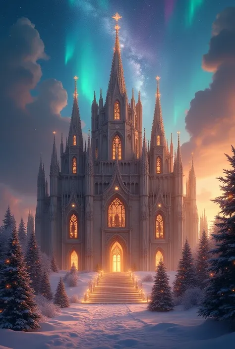 A very large temple should be built for Jesus Christ. God should create a very wonderful background for it.  There must have been a grand difference in decoration. Like a real temple 🛕 There should be Christmas trees decorated around the temple and all the...