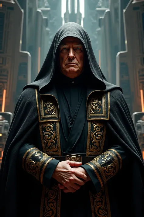 Donald Trump dressed like the emperor of Star Wars