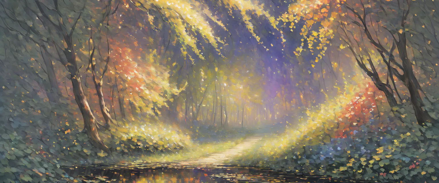 forest,landscape painting,painting,beautifulforest,weak light,tyndall effect,masterpiece,oil paints,intricate details,t-masterpi...