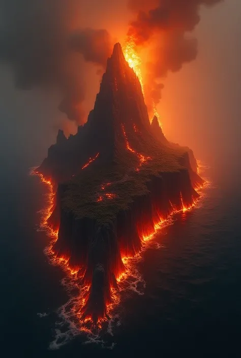 An island on fire