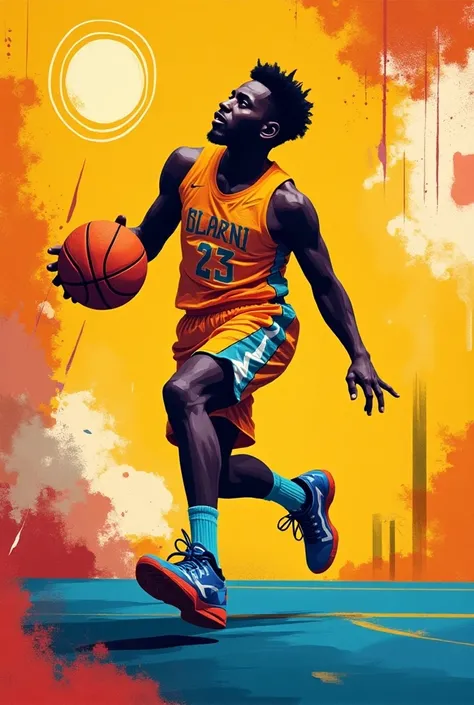 Une image pop art sur le basketball facile a dessiné