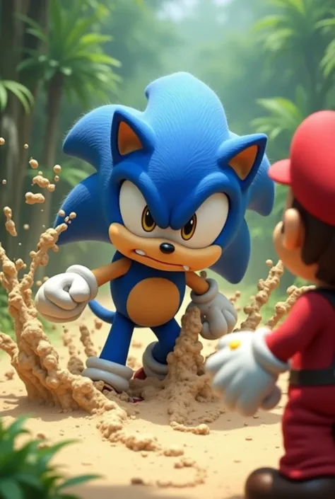 Sonic got idiot angry stuck in quicksandAnd Mario’s gonna be idiot funny￼