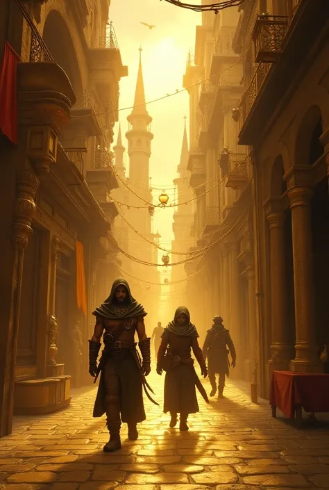 Louky Imaky and his crew of three in the alleys of the City of Gold