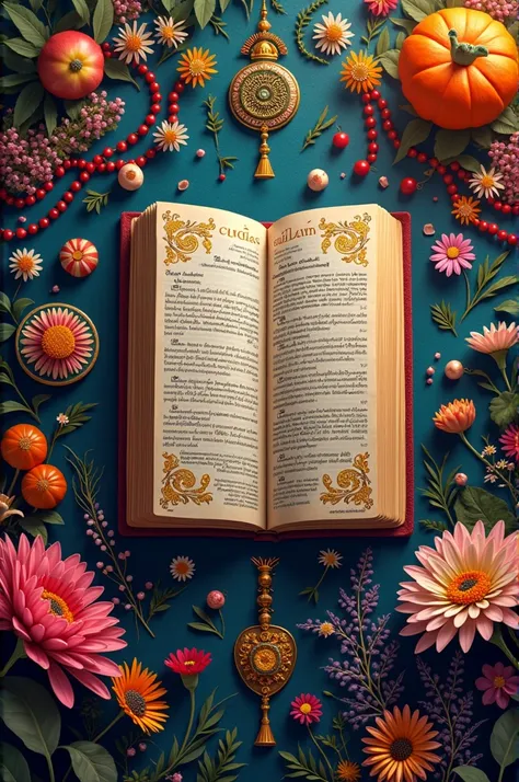 
	8.	 “Representation of a Bible with cultural decorations from different regions of the world,  showing the diversity of their influence , rich and vibrant colors” 