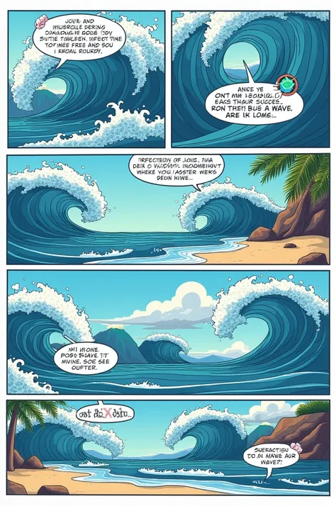  Creating a comic book  (1 page )
Activity:  Create a comic that illustrates a day in the life of a wave,  going through different wave phenomena .