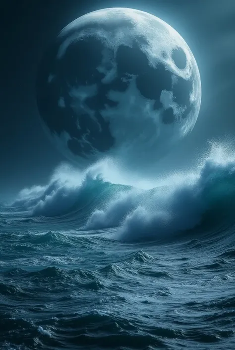 Moon coming close to earth that was seen in ocean.. when moon is coming forward water in ocean moving forward