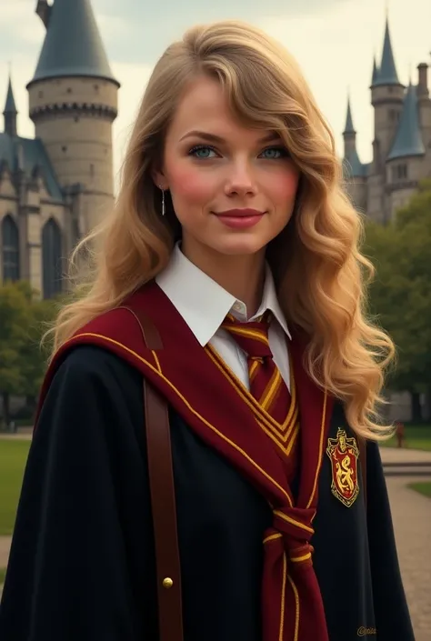 Taylor Swift in Gryffindor uniform 