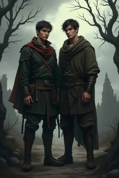 Two best friends, both male, in a medieval dark fantasy world