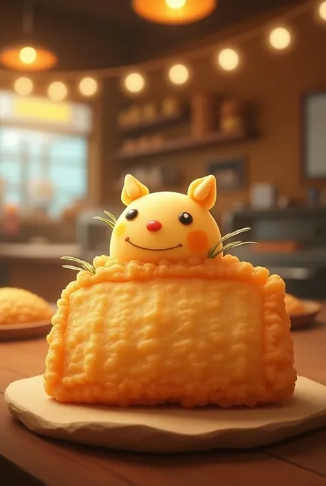 mascot pastry fried retangular