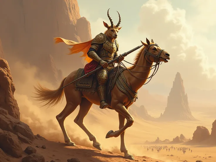 Anthropomorphic humanoid desert animal, cavalry，Fantasy, Wizards of the Coast LLC