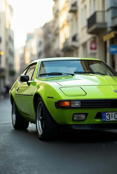 Opel Manta b 1980 lime green with Ronal turbo rims