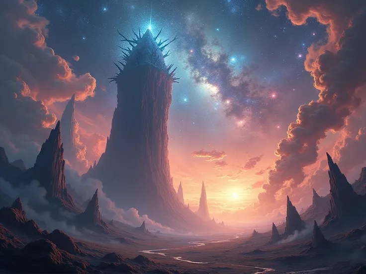 Fantasy Landscape of Celestial Destruction