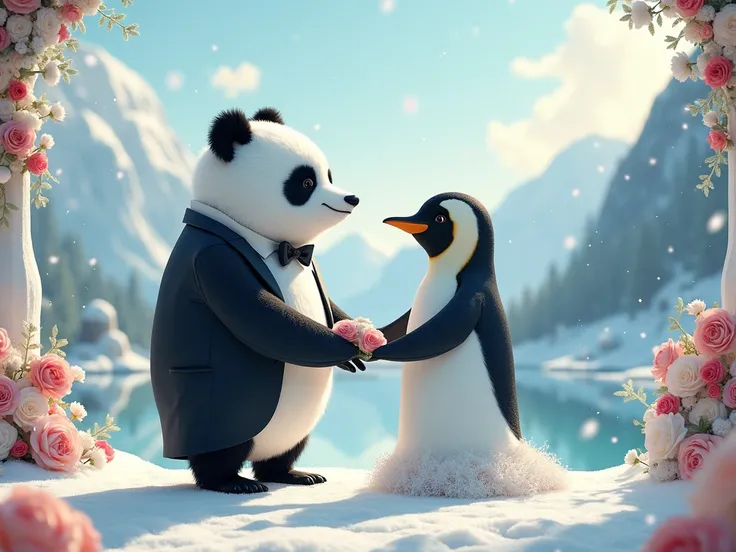 panda married penguin