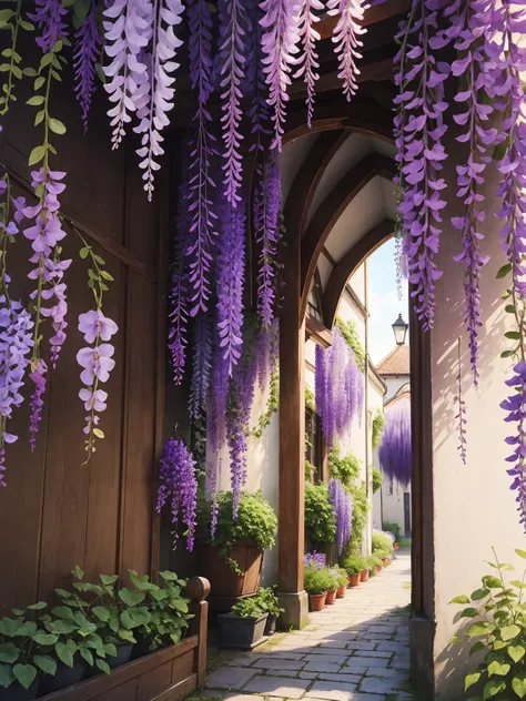 Colour full artwork, wisteria