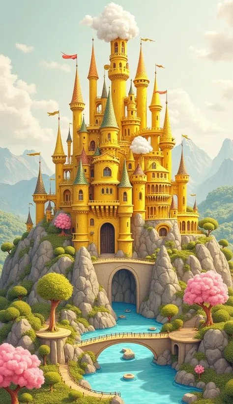  When they passed a yellow castle with cotton towers , clara decidiu desenhar uma cidade inteira ao redor.

pencil: "Good idea, clara!  that even more magical place !"