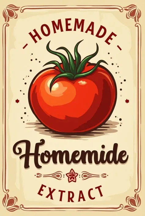 You can make a logo that says homemade tomato extract
In Latin Spanish
