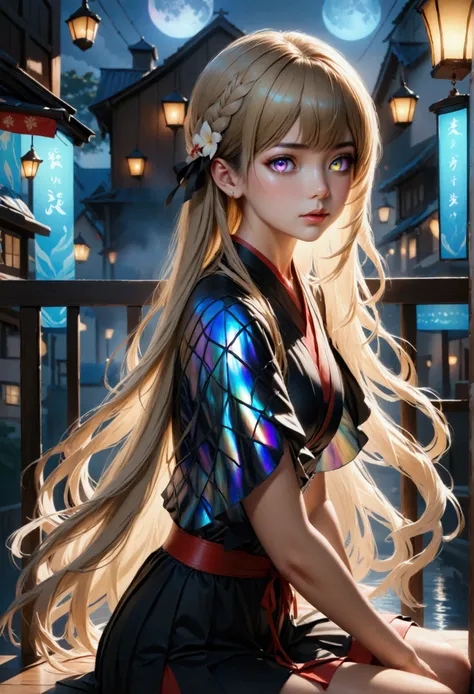 1girl,mahiru shiina,Long smooth straight light golden hair, iridescent eyes,athletic hourglass bodysitting in jk clothes.masterpiece, super detail,detailed eyes, best quality, 8k,realistic