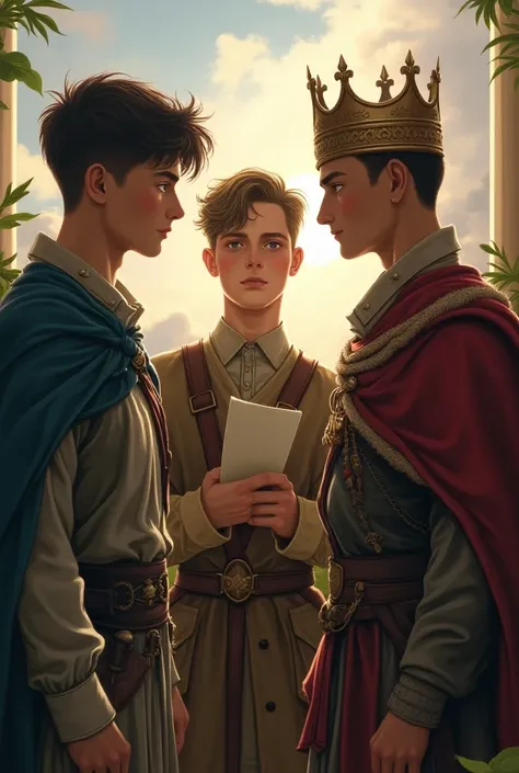 It generates a group of three young boys aged 17 to 19 ,  who are a poet, a soldier and a king, who each want to be what the other is, The poet soldier , The Soldier King and the Poet King but they still like their work