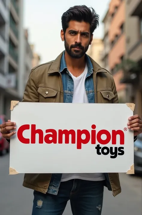 Kartik Aryan taking champion toys banner