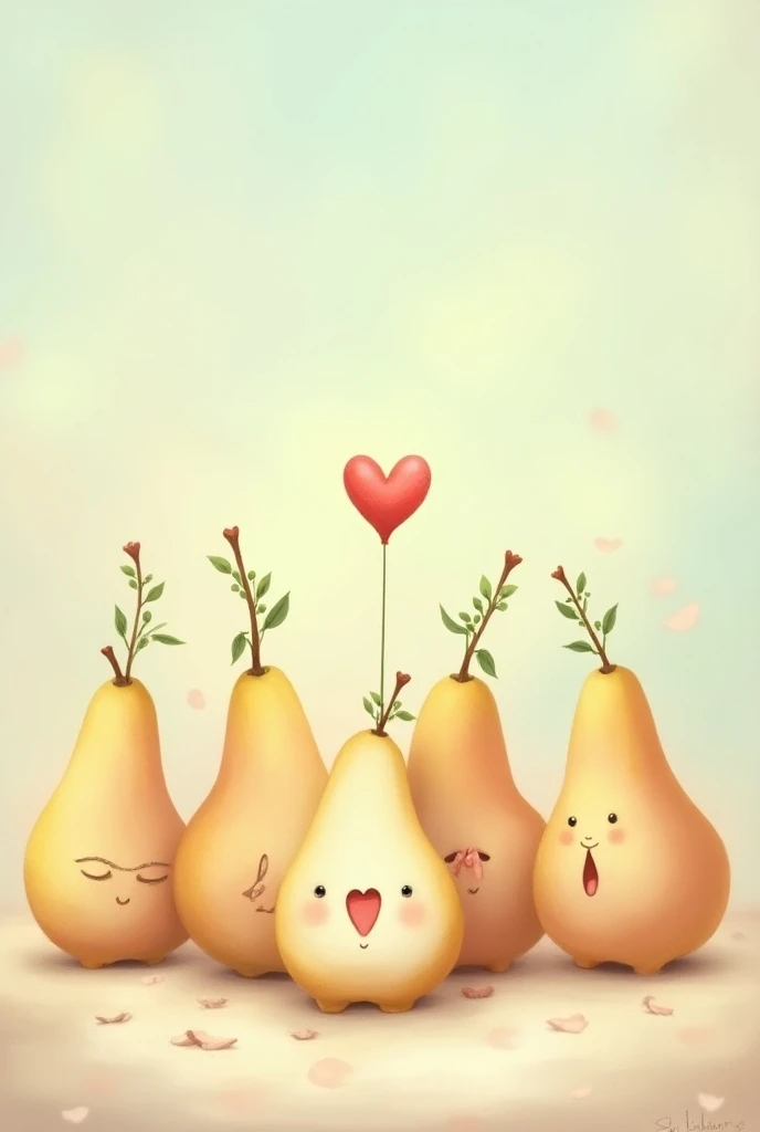 Picture with Pears that say the phrase: "True Love Awaits "