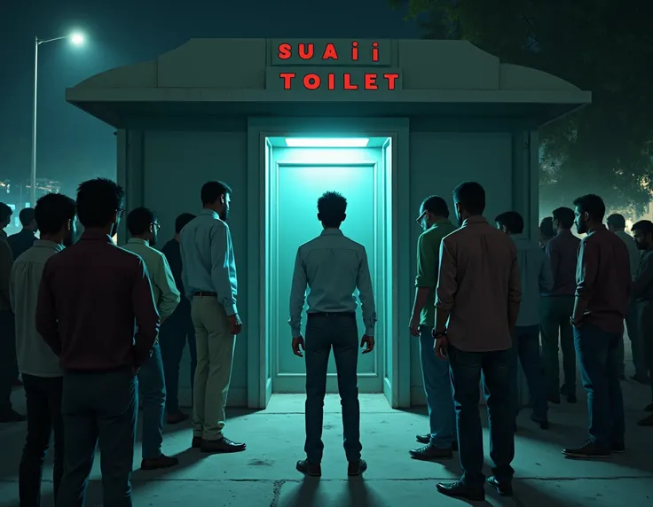 When I looked at the people standing outside of the sulabh toilet at night, I saw that people were looking at me as if I had escaped from a mental asylum. People even started saying to me, “Are you mad? Have you come here drunk?