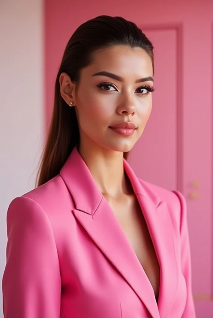 Pink business face
