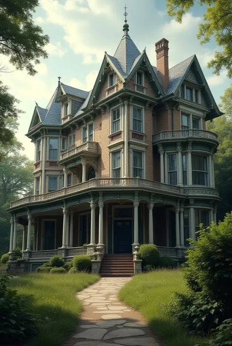 Scary . A beautiful, classy and big house in front of an ugly, poor and small house.