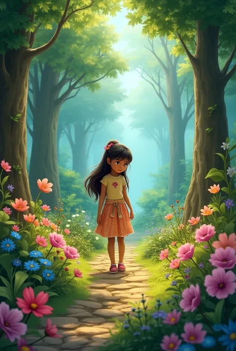  Once upon a time there was someone called Lila .  She loved playing in her garden full of colorful plants . One day,  Lila found a map that said she could go to a magical place called " Forest of Numbers and Colors ".