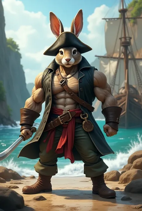 Pirate muscular fitness rabbit