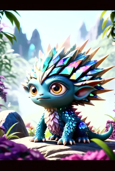 Cute crystal monster, detailed 8k gorgeous bright with lots of quality  