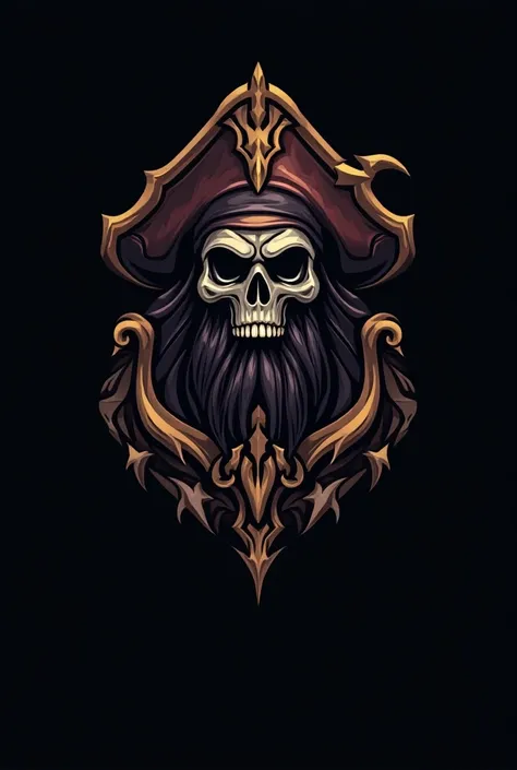 Je veux un logo avec une tête de mort de pirates , dans les thèmes de couleur avec du dorée . Léquipe sappelle Oro Jackson. Pour une équipe esport. Avec écrit Oro Jackson sur ce logo